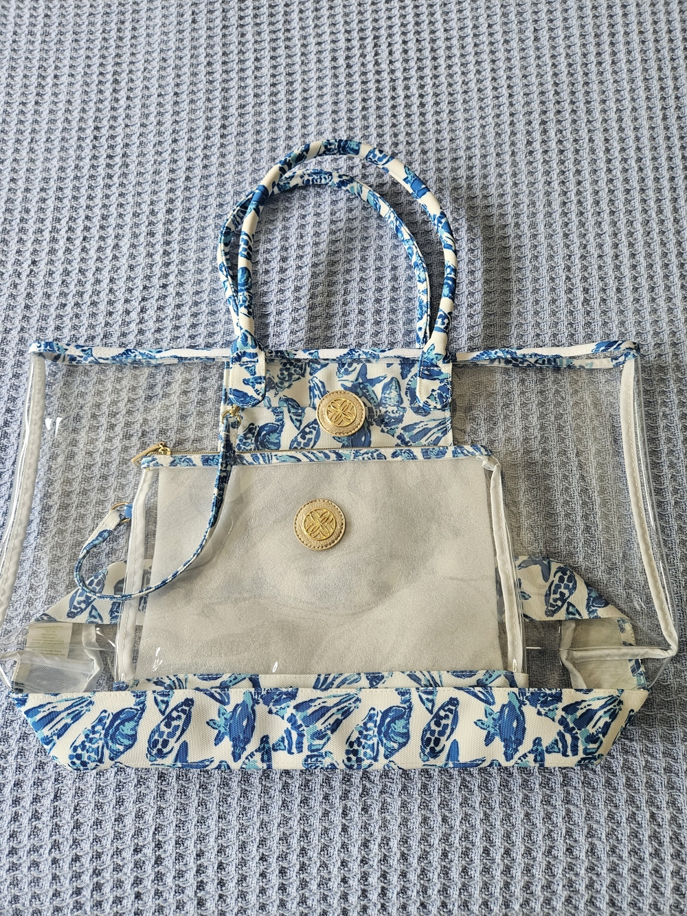 Lilly Pulitzer Clear Tote & Pouch Set